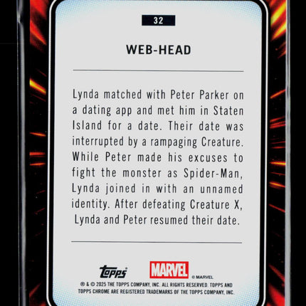 2025 Topps Chrome Marvel Sapphire Web-Head 1st Appearance #32