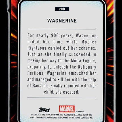 2025 Topps Chrome Marvel Sapphire Wagnerine #200