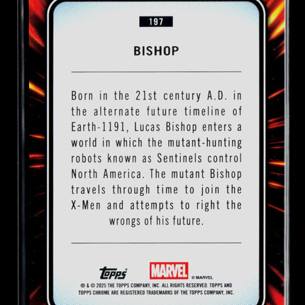 2025 Topps Chrome Marvel Sapphire Bishop #197