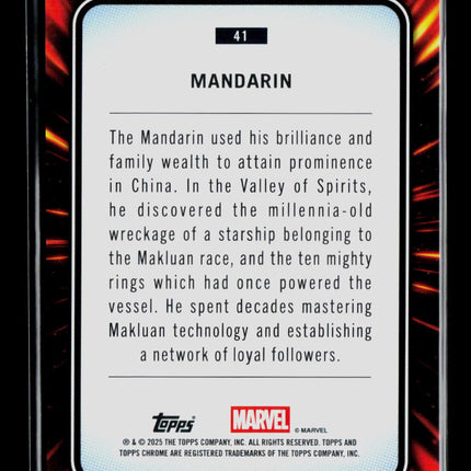 2025 Topps Chrome Marvel Sapphire Mandarin #41