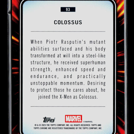 2025 Topps Chrome Marvel Sapphire Colossus #93