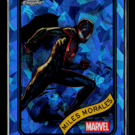 2025 Topps Chrome Marvel Sapphire Miles Morales Spider-Man #176