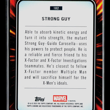 2025 Topps Chrome Marvel Sapphire Strong Guy Guido Carosella #182