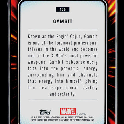 2025 Topps Chrome Marvel Sapphire Gambit #105