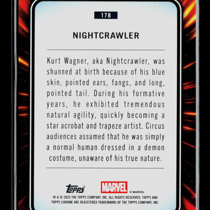 2025 Topps Chrome Marvel Sapphire Nightcrawler #178