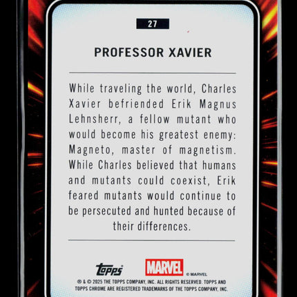 2025 Topps Chrome Marvel Sapphire Professor Xavier #27