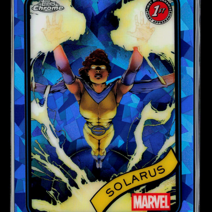 2025 Topps Chrome Marvel Sapphire Mallory Gibbs Solarus 1st Appearance #8