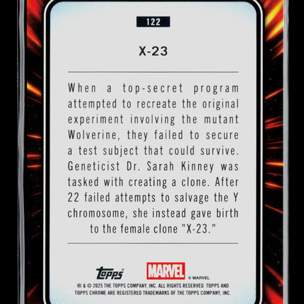 2025 Topps Chrome Marvel Sapphire X-23 #122