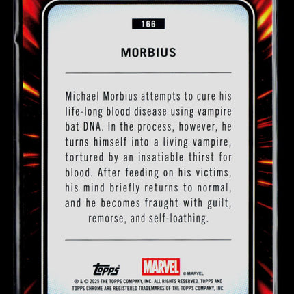 2025 Topps Chrome Marvel Sapphire Morbius #166