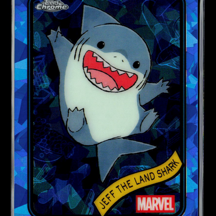 2025 Topps Chrome Marvel Sapphire Jeff the Land Shark #156