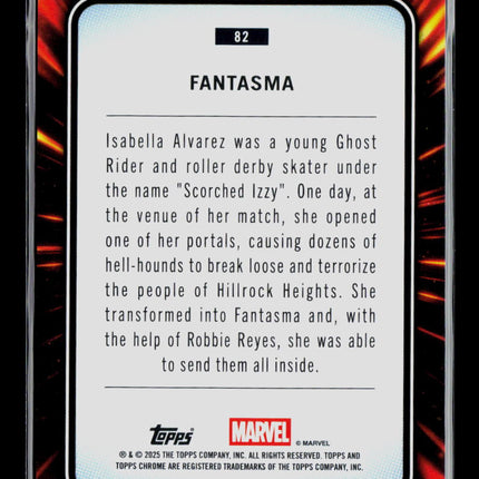 2025 Topps Chrome Marvel Sapphire Fantasma 1st Appearance #82
