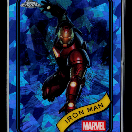 2025 Topps Chrome Marvel Sapphire Iron Man Tony Stark #1