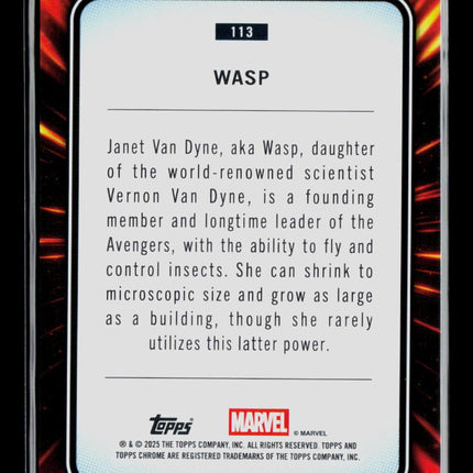 2025 Topps Chrome Marvel Sapphire Wasp Janet Van Dyne #113