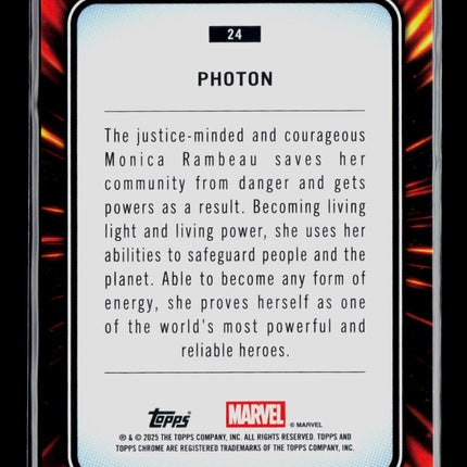 2025 Topps Chrome Marvel Sapphire Photon Monica Rambeau #24