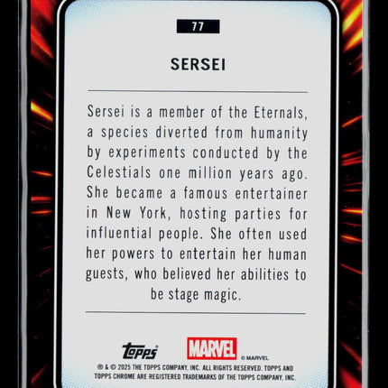2025 Topps Chrome Marvel Sapphire Sersi #77