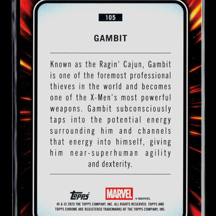 2025 Topps Chrome Marvel Sapphire Gambit #105