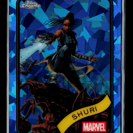 2025 Topps Chrome Marvel Sapphire Shuri #96