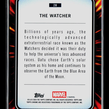 2025 Topps Chrome Marvel Sapphire The Watcher Uatu #28