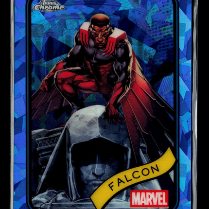 2025 Topps Chrome Marvel Sapphire Falcon Sam Wilson #80