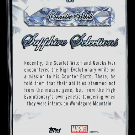 2025 Topps Chrome Marvel Sapphire Scarlet Witch Insert Sapphire Selections #SS-5