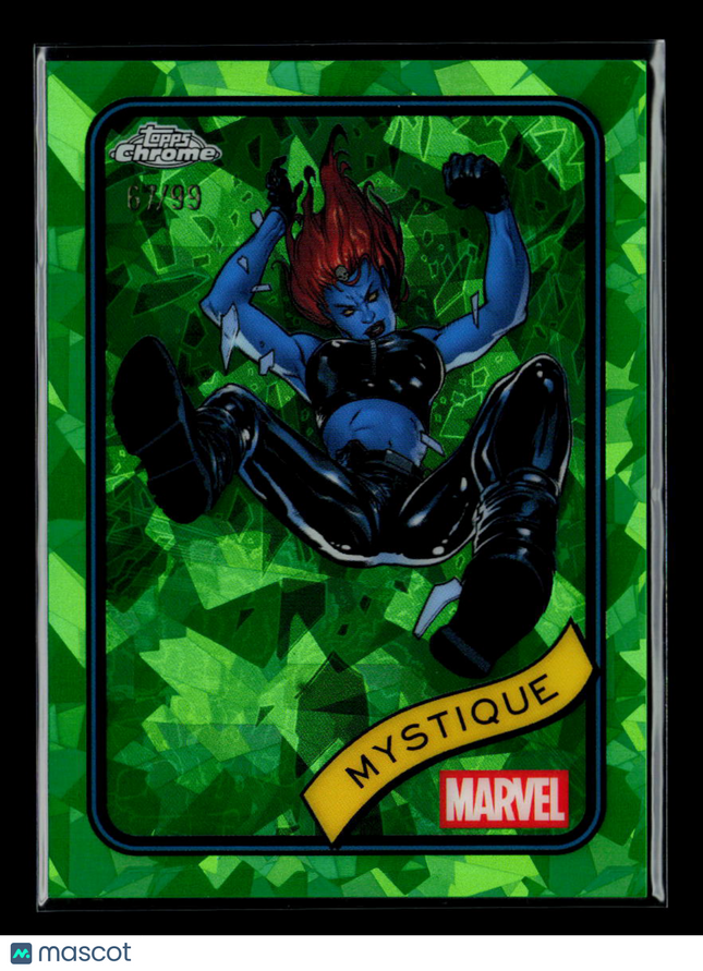 2025 Topps Chrome Marvel Sapphire Mystique 67/99 #7 Green