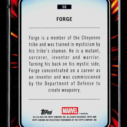 2025 Topps Chrome Marvel Sapphire Forge 36/99 #50 Green