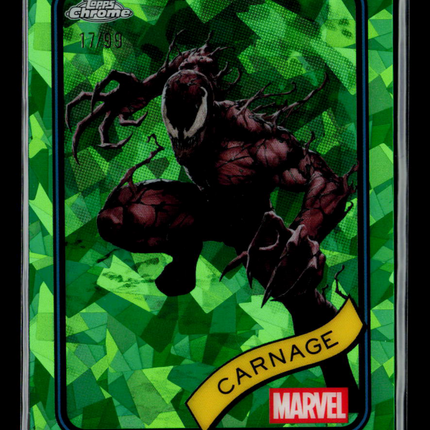 2025 Topps Chrome Marvel Sapphire Carnage 17/99 #173 Green