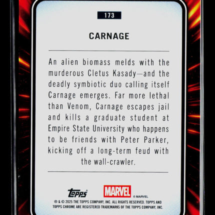 2025 Topps Chrome Marvel Sapphire Carnage 17/99 #173 Green