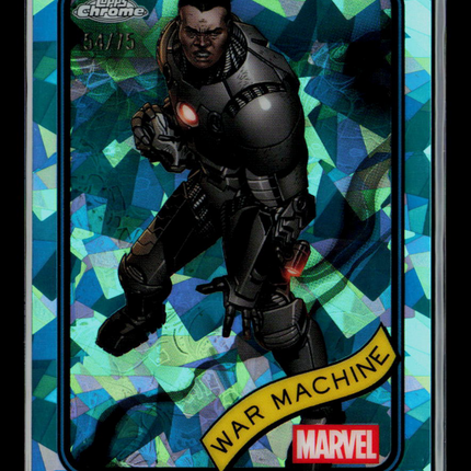 2025 Topps Chrome Marvel Sapphire War Machine James Rhodes #194 Aqua /75