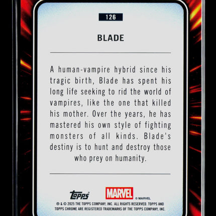 2025 Topps Chrome Marvel Sapphire Blade 59/75 #126 Aqua