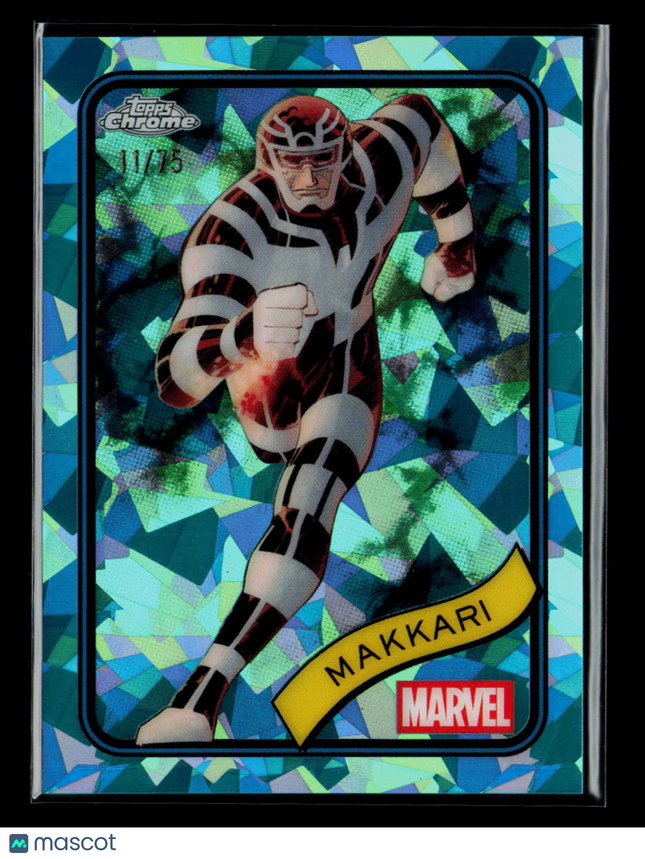 2025 Topps Chrome Marvel Sapphire Makkari 11/75 #114 Aqua
