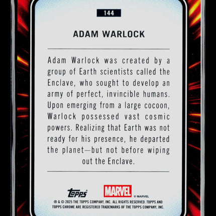 2025 Topps Chrome Marvel Sapphire Adam Warlock #144 Gold /50
