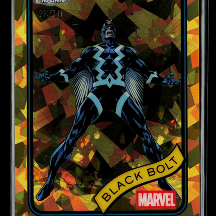 2025 Topps Chrome Marvel Sapphire Black Bolt 28/50 #116 Gold