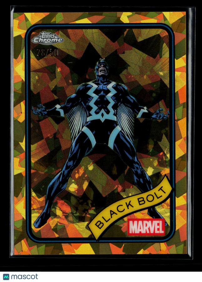 2025 Topps Chrome Marvel Sapphire Black Bolt 28/50 #116 Gold