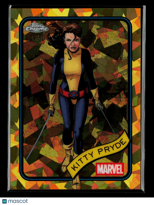 2025 Topps Chrome Marvel Sapphire Kitty Pryde 21/50 #188 Gold