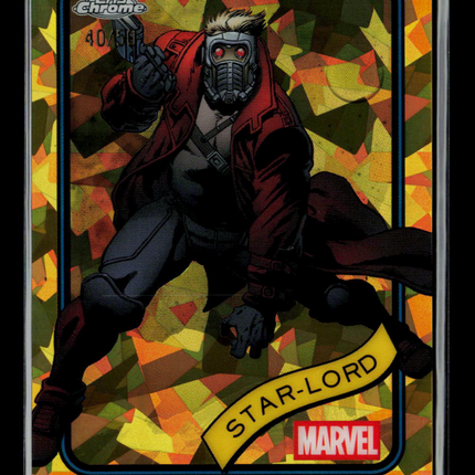 2025 Topps Chrome Marvel Sapphire Star-Lord Peter Quill 40/50 #104 Gold