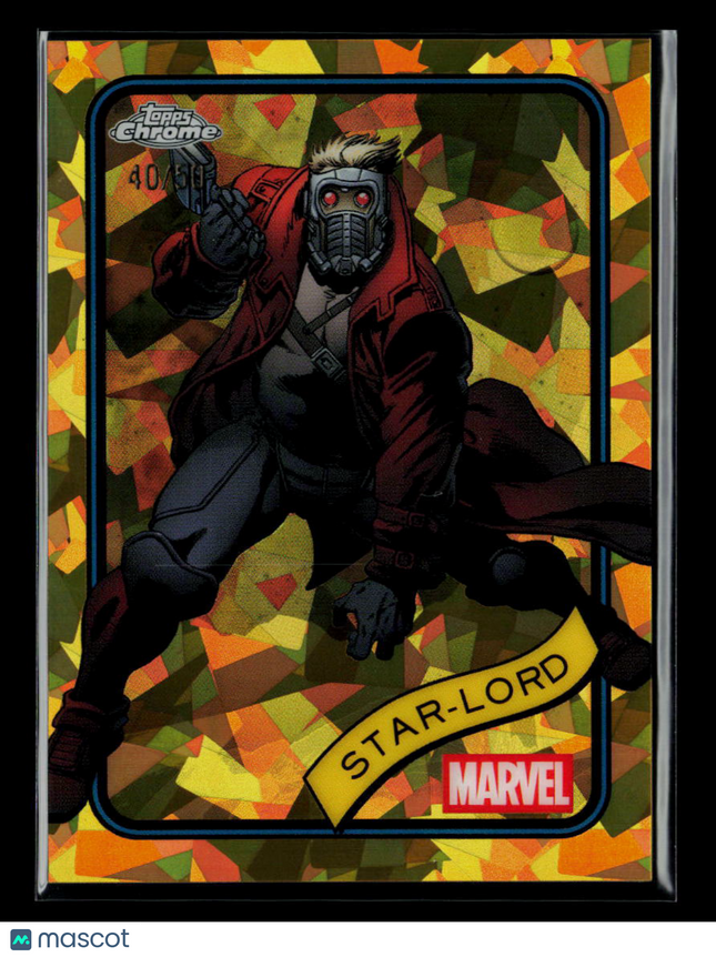 2025 Topps Chrome Marvel Sapphire Star-Lord Peter Quill 40/50 #104 Gold