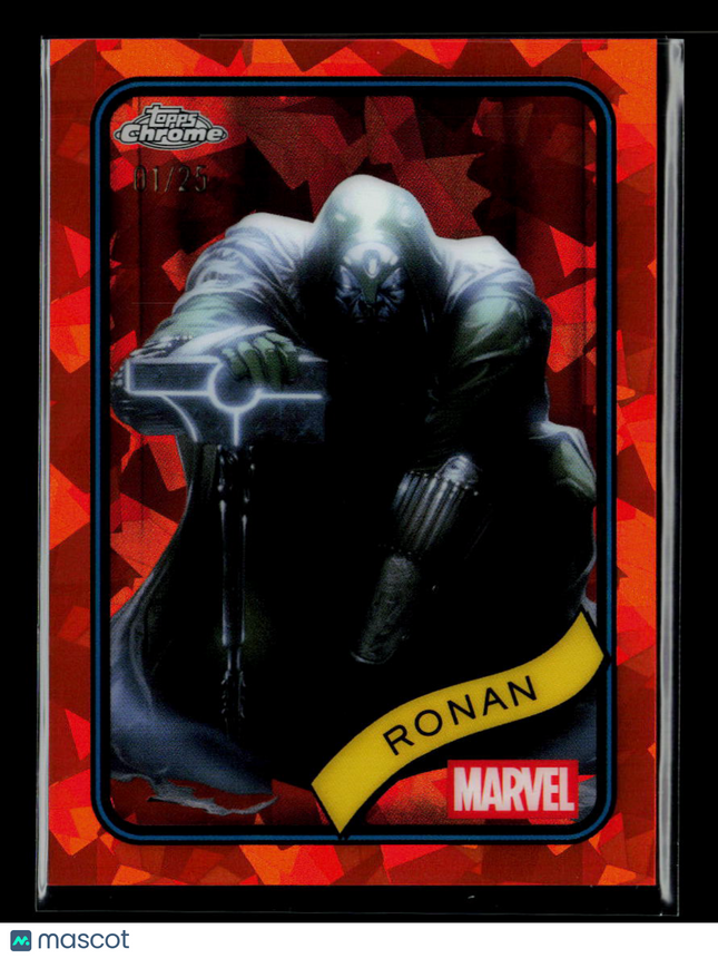 2025 Topps Chrome Marvel Sapphire Ronan the Accuser Ronan 01/25 #157 Orange