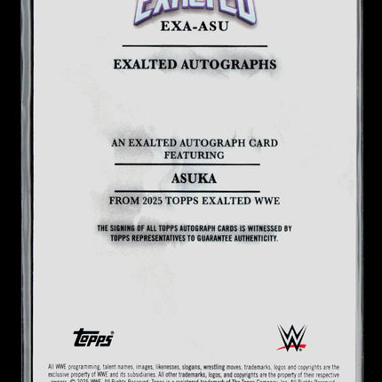 2025 Topps Exalted WWE Asuka #EXA-ASU 94/99 Auto