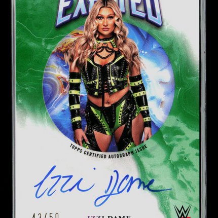 2025 Topps Exalted WWE Izzi Dame #EXA-IZZ Green 43/50 Auto