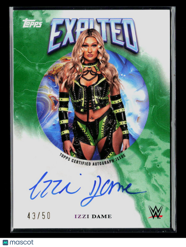 2025 Topps Exalted WWE Izzi Dame #EXA-IZZ Green 43/50 Auto