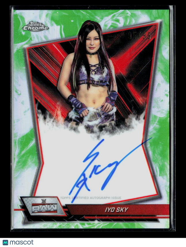 2026 Topps Chrome WWE IYO SKY #RBA-IYO Green Refractor Auto