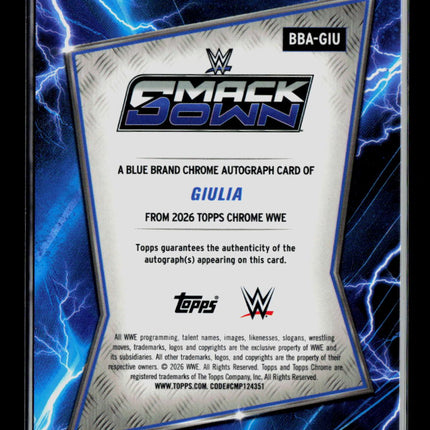 2026 Topps Chrome WWE Giulia #BBA-GIU Auto