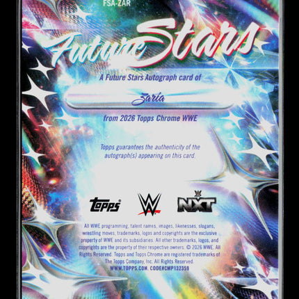 2026 Topps Chrome WWE Zaria #FSA-ZAR Auto