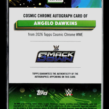 2026 Topps Cosmic Chrome WWE Angelo Dawkins #CCA-DWK 09/19 Auto