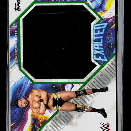 2025 Topps Exalted WWE Ethan Page #MM-EP Green Event-Worn Memorabilia
