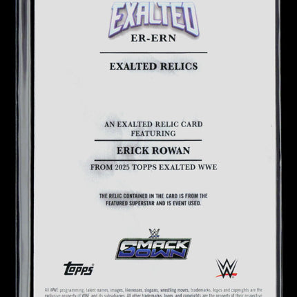 2025 Topps Exalted WWE Erick Rowan #ER-ERN Relic Memorabilia