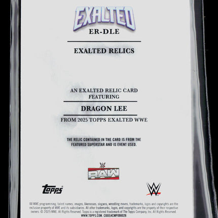 2025 Topps Exalted WWE Dragon Lee #ER-DLE Memorabilia 49/99