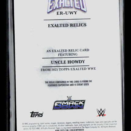 2025 Topps Exalted WWE Uncle Howdy #ER-UWY Relic