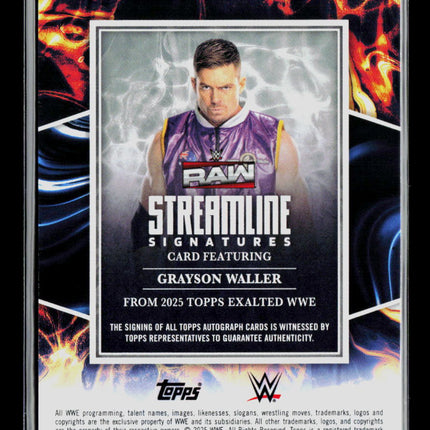 2025 Topps Exalted WWE Grayson Waller #STS-GWR 05/25 Auto